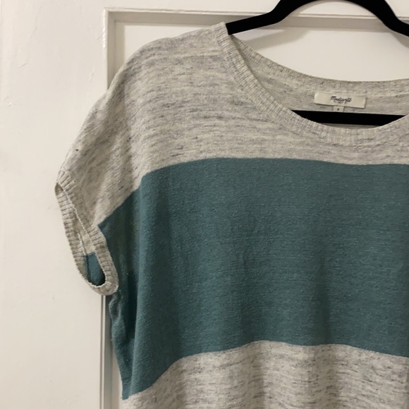 Madewell | Colourblock Linen T Shirt Small - Picture 2 of 6